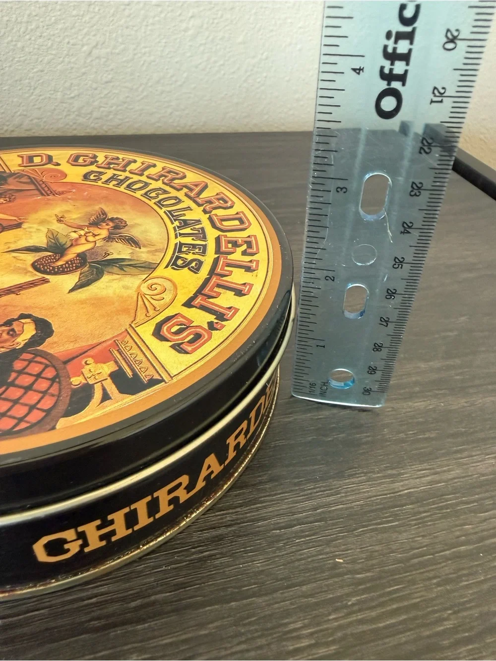 Vintage‎ Ghirardelli's Chocolate Tin Canister with lid
